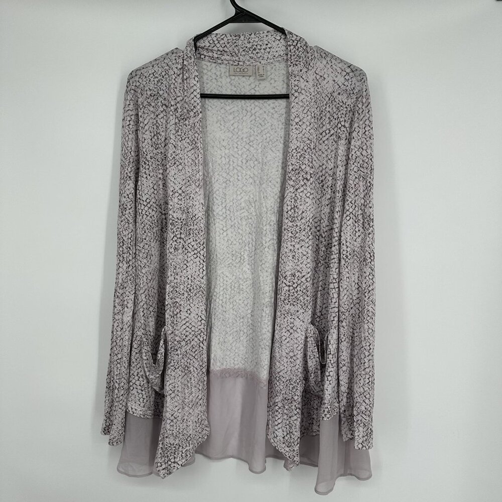 LOGO by‎ Lori Goldstein Women's Tunic Cardigan Size Medium